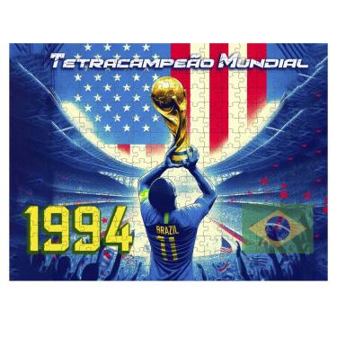 Imagem de Quebra-cabeça Coleção Copa Estados Unidos 1994 Brasil 120 peças em mdf
