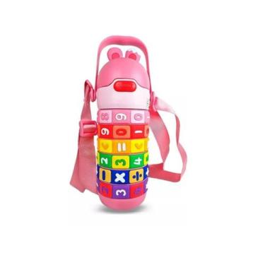 Imagem de Garrafa Térmica Infantil Educativa Tabuada Números 430 ML - Minutobaby