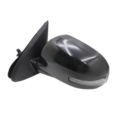 Imagem de Priprilod Espelho lateral esquerdo do motorista adequado para Mitsubishi Outlander 2014-2021, espelho retrovisor com vidro elétrico, aquecido, seta e dobrável elétrico preto 7632B353
