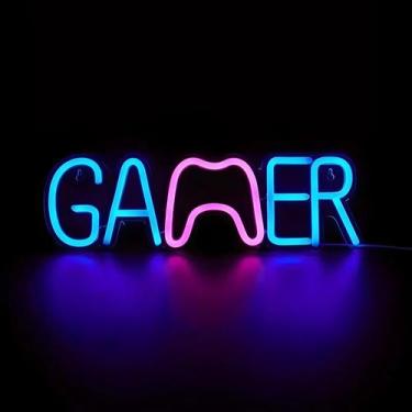 Imagem de Game Neon Sign Wall Decor, Glow at Night, Light for Gamer Boy, Bedroom