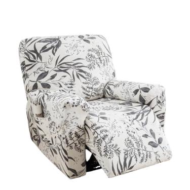 Imagem de Eco-Ancheng Capas para poltronas reclináveis Lazyboy, 4 peças, capas para poltrona, reclinável, antiderrapante, com bolsos de armazenamento, protetor de móveis para sala de estar, 19