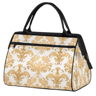 Imagem de Bolsa de viagem dobrável para mulheres, homens, frutas, maçã, leve, esportiva, academia, impermeável, bagagem de mão, para presente de viagem, Cor: 40 cm, 15.2*8.3*11.6 inch, Moderno