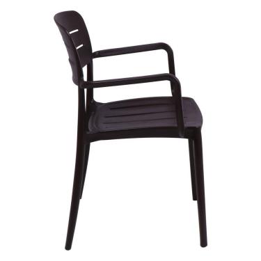 Imagem de Cadeira Tramontina Amélia Em Polipropileno Marrom Com Braços