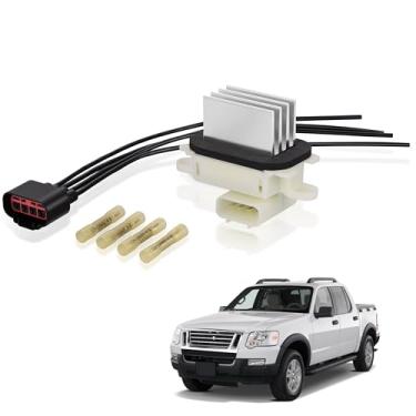 Imagem de DriveMedley Resistor de motor soprador com kit de chicote de fios compatível com Ford F-150 Escape Explorer Mustang Taurus Lincoln Navigator Mercury, módulo de controle de velocidade do ventilador