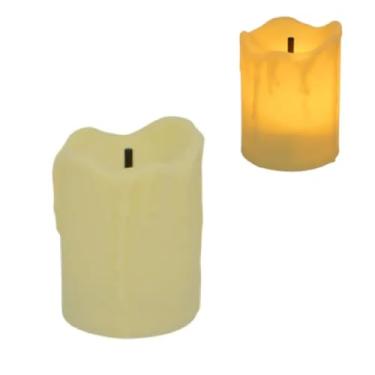 Imagem de 12 Velas Decorativa de LED à Bateria Eletrônica Amarela