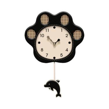 Imagem de Kuntesetty Relógio de parede com pêndulo, decoração para casa, relógio pendurado, ornamento para inauguração de casa, Preto