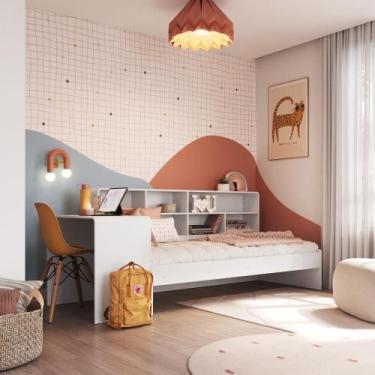 Imagem de Cama Infantil Montessoriana com Estante e Escrivaninha Integrada - Com