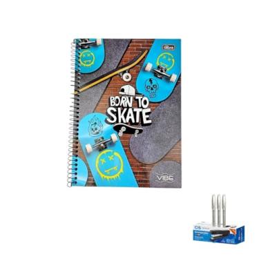 Imagem de Kit Caderno Universitário Tilibra Capa Dura 20 Matérias + Caneta Trigel Branca 0.8mm + Grampeador Metallic C-15