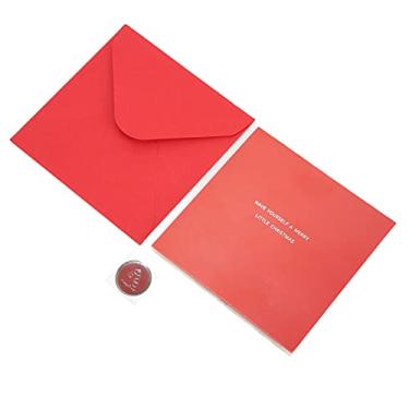 Imagem de Cartão de felicitações de Natal 3D com envelope e adesivo Processo de prata quente elegante Decoração de férias para escritório Sala de estar Artesanato de papel festivo (UMA)