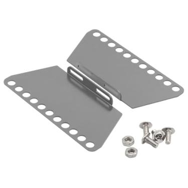 Imagem de KiBcsLic Placa lateral de metal, carro RC 99S 99S2, peças de modificação para carro RC MN78 D90, protetor de borda de metal, Cinza Prateado