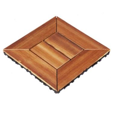 Imagem de SPXMQSS Varanda Piso Aparência de Madeira, Azulejos de Clique Varanda, Azulejos de Madeira para Pátio com Drenagem Fácil de Instalar para Jardim Terraço Varanda 30 x 30 x 2,2 cm D 22 Peças