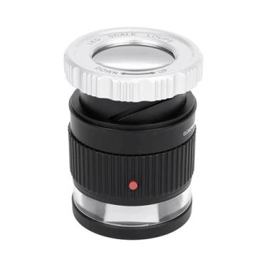 Imagem de Lupa De Metal Com Escala Ajustável De 30X, Espelho Cilíndrico Para Lei