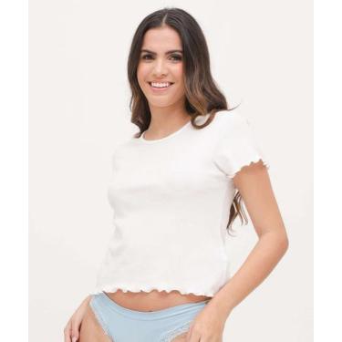 Imagem de Blusa Pijama Feminino Avulsa Marisa-25225, Off white, M