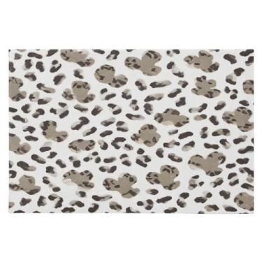 Imagem de CEBUGI Tapete de área 60 x 90 cm, macio, lavável, antiderrapante, com revestimento de borracha, estampa de leopardo, para sala de estar, quarto, decoração de casa