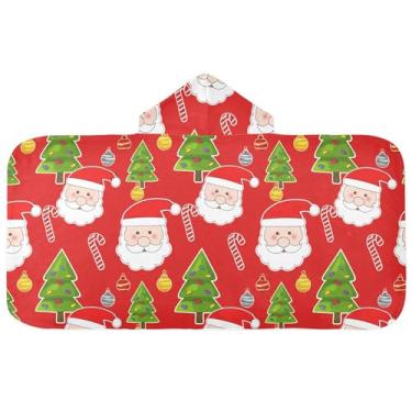 Imagem de Burbuja Toalha de banho com capuz de laço rosa para crianças, toalha de praia de pelúcia macia absorvente para chá de meninas e meninos 3-10 anos, 61 x 127 cm