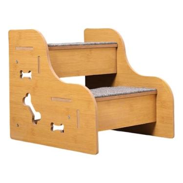Imagem de Dualoai Escada para cães, escada portátil antiderrapante e para uso interno em sofás e poltronas, ideal para filhotes, cães gatos, 2 Passos