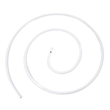 Imagem de Varal Espiral de Ferro Revestido, 1,8m de Comprimento, Branco, com Gancho Destacável para Secagem Rápida de Roupas e Toalhas