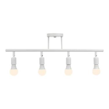Imagem de Spot Trilho Com 4 Lâmpadas Sobrepor Direcionável E27 Branco - Om Luz