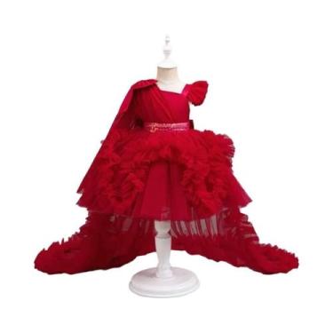 Imagem de Vestido De Tule Rosa Para Meninas De 2 a 6 Anos, Vestido Elegante Para