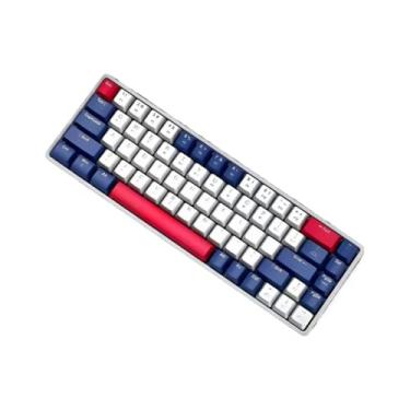 Imagem de Teclado MecâNico Com Fio — Teclado Compacto Com RetroiluminaçãO, Adequado Para Jogadores E Uso Em EscritóRios(azul model1)