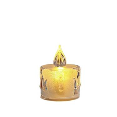 Imagem de 10 Conjuntos Mini Cristal Transparente Velas Luz Led Eletrônica Decorativa- Ideal para Decoração em Massa de Casamentos ou Restaurantes(Velas Pequenas-10PCS)