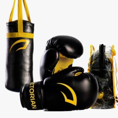 Imagem de Kit Boxe Muay Thai Infantil Pretorian Amarelo
