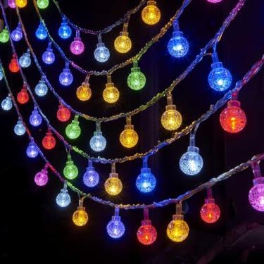 Imagem de Luzes de corda esférica, luzes decorativas de fadas com 20 LED, luzes de Natal internas e externas para quarto, festa, feriado (3 m, colorido)