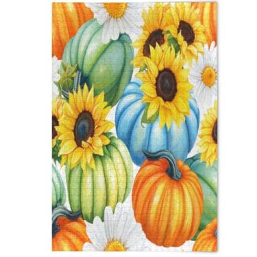 Imagem de Adult Puzzles Jigsaw 500 Pieces Animal Print Artwork Painted Style Pumpkins Orange Creative Puzzles for Adults Funny Puzzle Game Tech Gifts, 500 Pieces, 20.5" x 14.9"