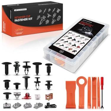 Imagem de A-Premium Kit de clipe de retentor de carro 200 peças (tipo 18) compatível com Chevrolet Corvette 2014-2019, pára-choques para porta de para-choque, pára-choque, pára-choques, conjunto de reposição de