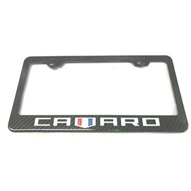 Imagem de Suporte para moldura de placa de licença de fibra de carbono para Camaro-Aço Inoxidável (W1)