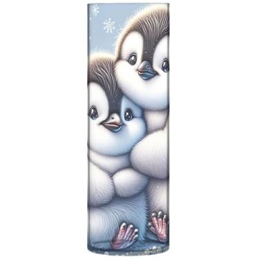 Imagem de Vasos e vasos de plástico com pinguins de animais fofos e vasos de centro de mesa para decoração estética floral exclusiva, 30 cm x 9,9 cm