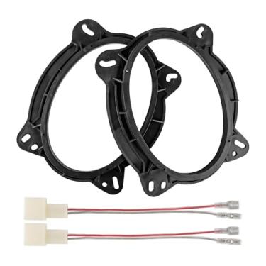 Imagem de RicoRich Suporte adaptador de alto-falante para porta frontal de 15 x 23 cm com chicote de fios compatível com Lexus CT GX LS Toyota 4Runner Camry Highlander, kit de anel espaçador de montagem de