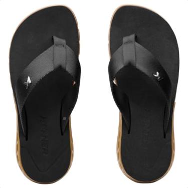 Imagem de Chinelo Kenner Rakka U1 Masculino - Preto e Marrom - 36