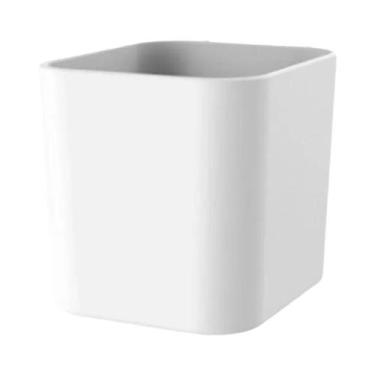 Imagem de Prateleira De Armazenamento Montada Na Parede Branca Com Ganchos Organ