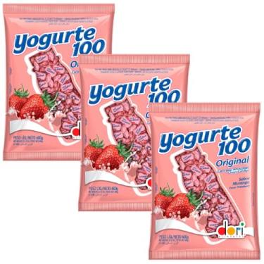 Imagem de Bala Yogurte 100 Original Mastigavel Dori Kit 3 Pacotes 1,8kg Kits na Web
