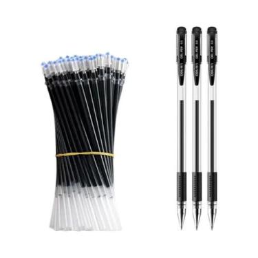 Imagem de Conjunto De Canetas Gel Pretas E Azuis De 0,5 Mm, Papelaria Kawaii Cor