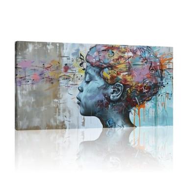 Imagem de Arte em tela decorativa, arte de parede com impressão em tela de graffiti, conjunto de 1 tela de arte Banksy, pôster infantil Banksy, impressão de grafite - (40 x 80 cm) 16 x 32 polegadas sem moldura