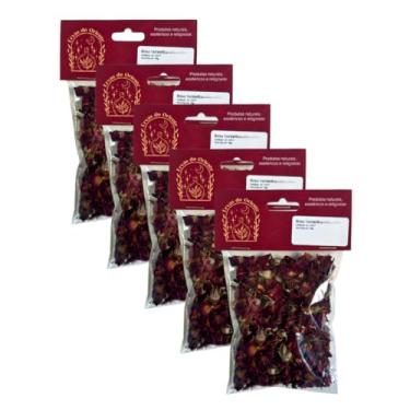 Imagem de Pétalas de Rosa Vermelha Naturais Secas/Desidratadas para Banho, Chá e Defumação (50g)