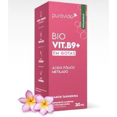 Imagem de Vitamina B9 (Bio Vit.+) Ácido Folico Metilado em Gotas de 20 ml Sabor Tangerina
