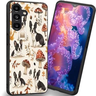 Imagem de RUUHLJLET Projetada para Samsung Galaxy A17 5G de 6,7 polegadas, a capa fosca macia oferece proteção total (cogumelo buldogue francês)