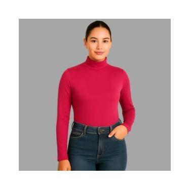 Imagem de Blusa Gola Alta Feminina Manga Longa Tricot Comfort - Habana, G, Persi