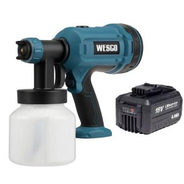 Imagem de Pistola Para Pintura 18v Bateria 4ah Wesco WS2342.9