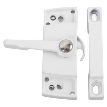 Imagem de Trava de faixa de janela deslizante, design de gancho de câmera de segurança aprimorado, estrutura resistente com liga de alumínio de liga de zinco para janela de batente (branco)