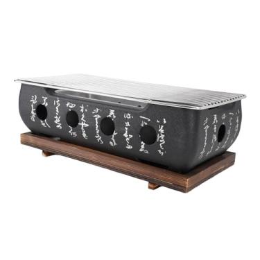Imagem de Solinder Fogão Japonês para Churrasco a Carvão, Mini Grelha Portátil para Camping, Reunião Familiar, Piqueniques e Muito Mais Com Design de Aquecimento Rápido, Construção Em Liga de (XL)