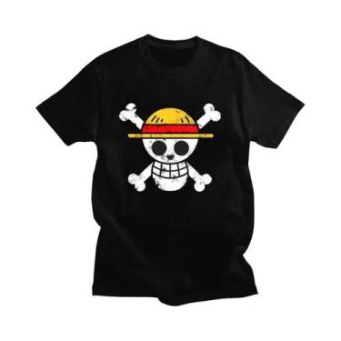 Imagem de Camiseta Masculina One Piece Monkey D Luffy Anime Japonês Verão Manga 