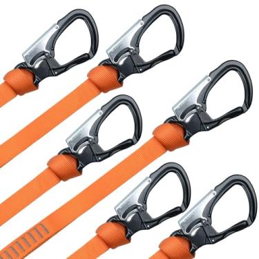 Imagem de S.E.PEAK Kit Speedline de 2,5 cm 29kN Nylon Sling, 25kN Alumínio Snap Hook Arborist Equipment, 100,3 cm, 6 unidades, laranja