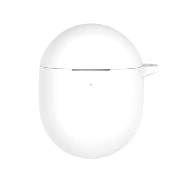 Imagem de Capa para Google Pixel Buds Pro 2, capa protetora de silicone com mosquetão (branca)