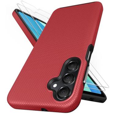 Imagem de SSLOTSCASE Capa para celular Samsung Galaxy A16 5G com protetor de tela HD [bordas elevadas protegem a câmera] Capa protetora de camada dupla leve e resistente antiarranhões para Samsung Galaxy A16