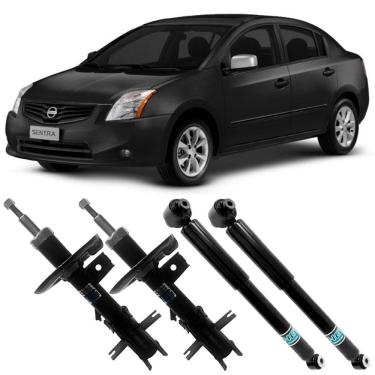 Imagem de 4 Amortecedor Nissan Sentra 2.0 2007 a 2013 Dianteiro Traseiro Nakata