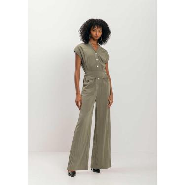 Imagem de Macacão Longo Sem Mangas Com Botões E Bolsos-Feminino